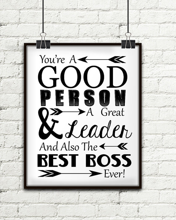 Thank You Gift Ideas For Boss
 You re A Good Person A Great Leader And Also The Best Boss