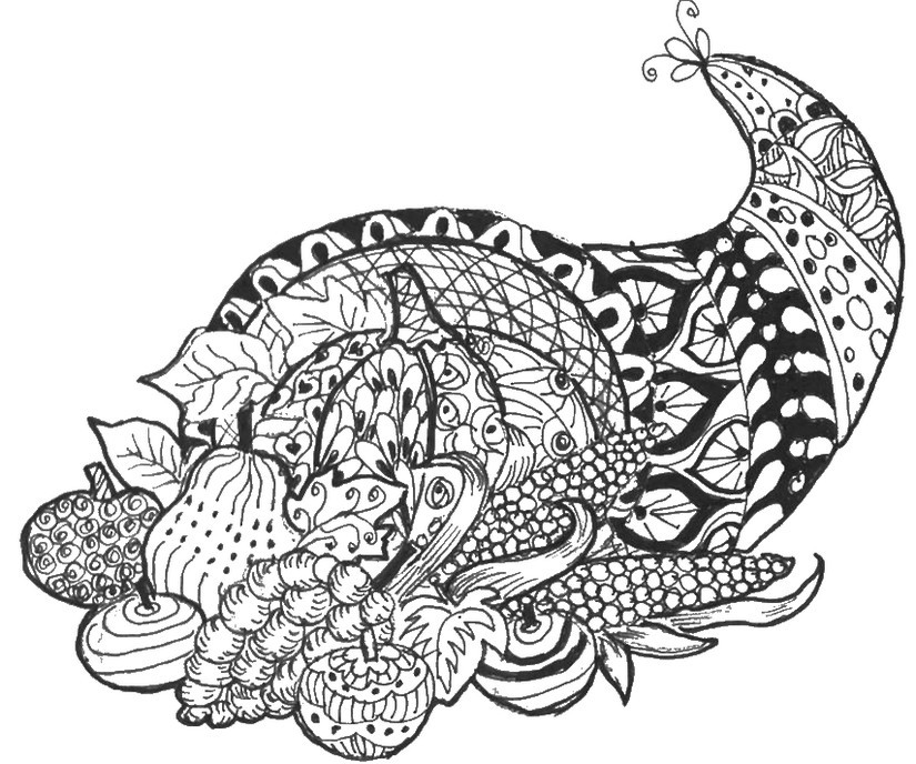 Thanksgiving Adult Coloring Pages
 Printable Thanksgiving Coloring Pages For Adults – Happy