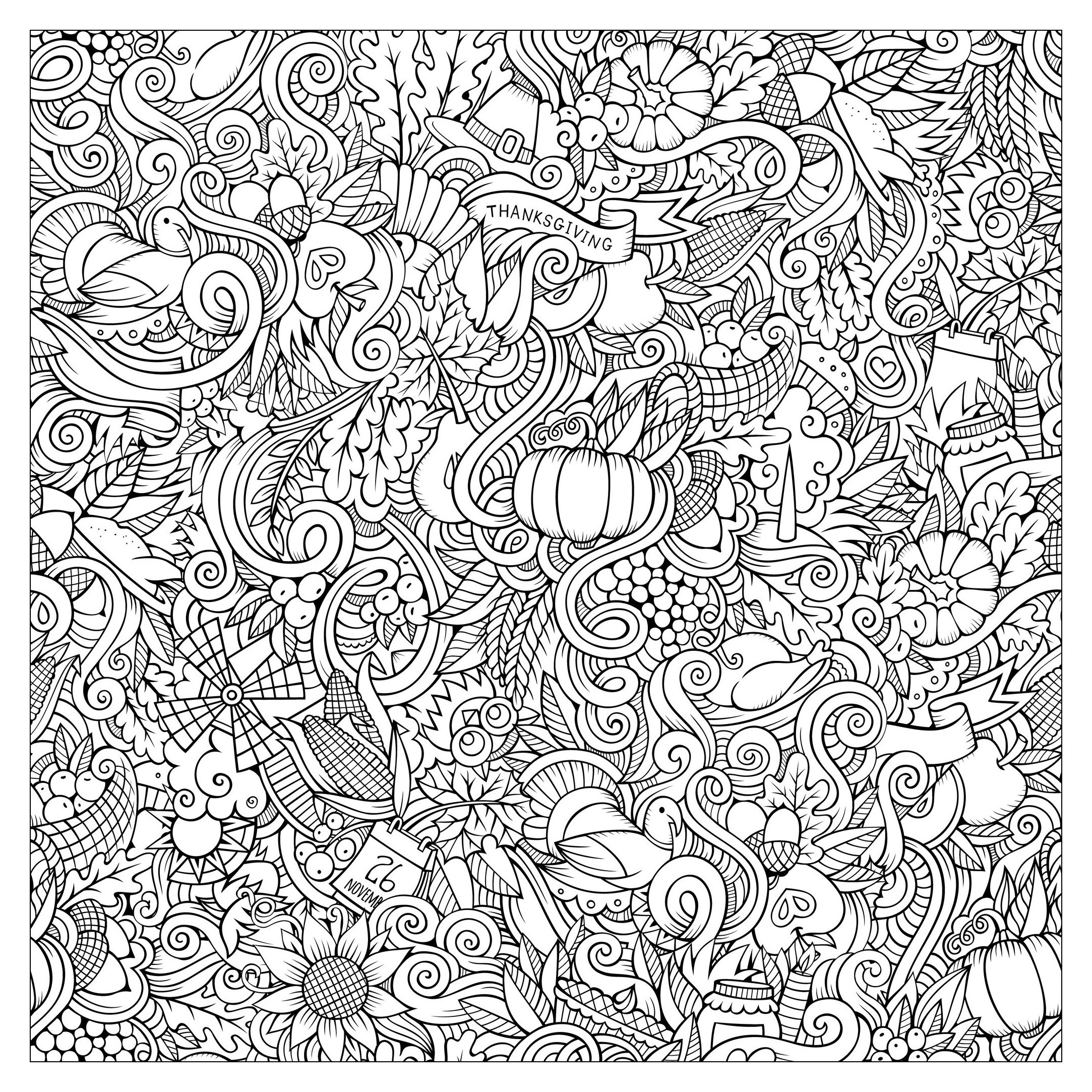 Thanksgiving Adult Coloring Pages
 Thanksgiving Coloring Pages For Adults Coloring Home