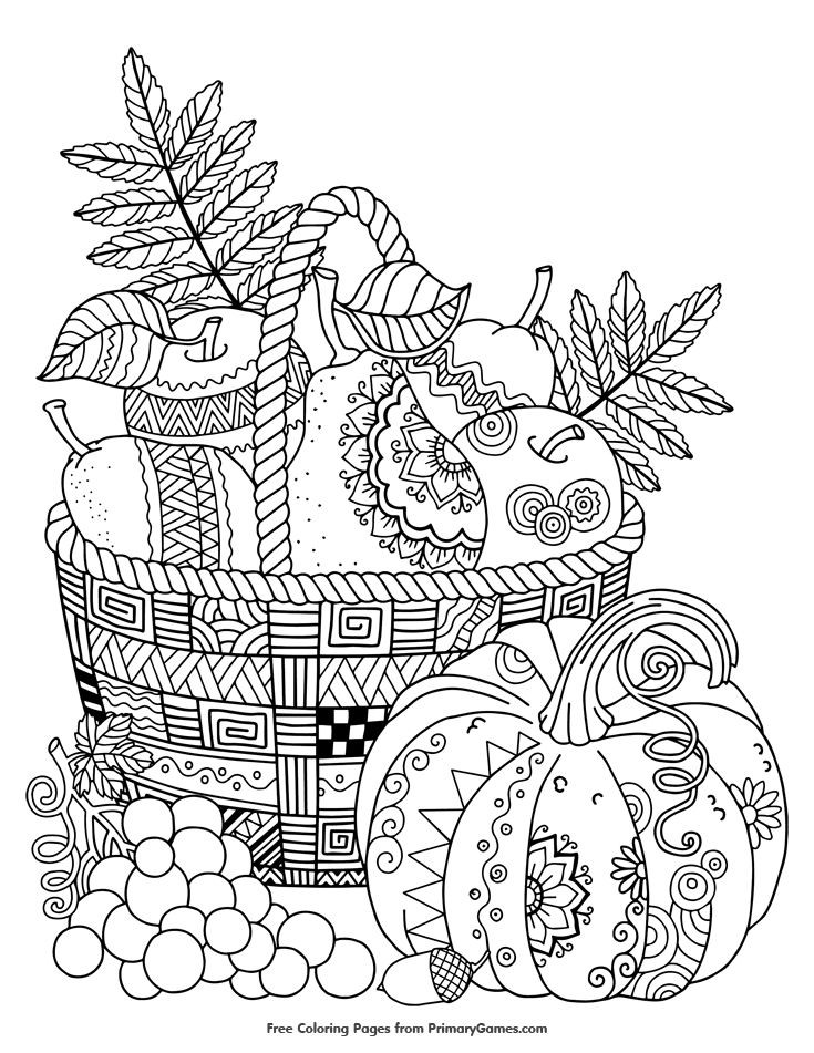 Thanksgiving Adult Coloring Pages
 Free Printable Thanksgiving Coloring Pages For Adults