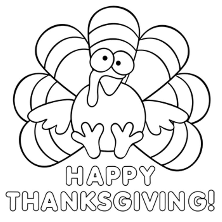 Thanksgiving Coloring Pages For Preschoolers
 Turkey Happy Thanksgiving Coloring Pages Children