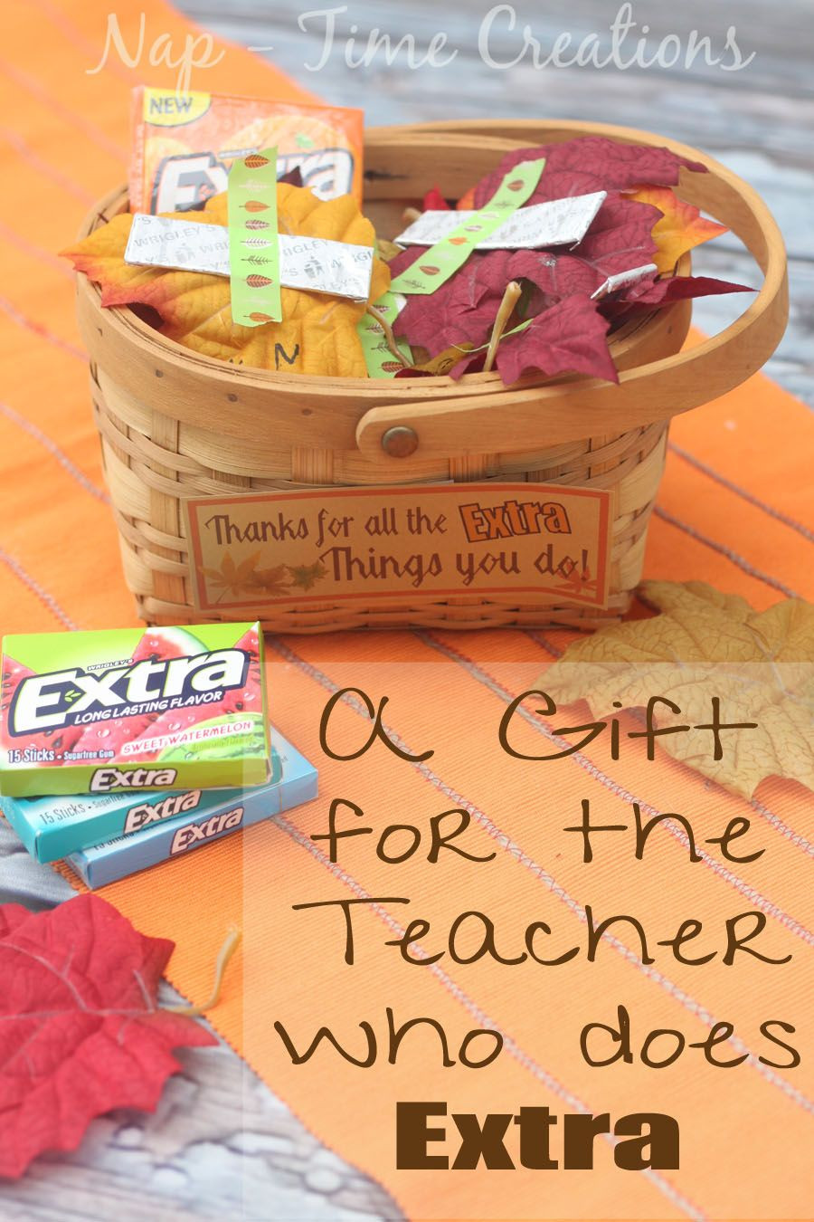 Thanksgiving Gift Ideas For Teachers
 Thanksgiving Teacher Gift for the one that gives Extra