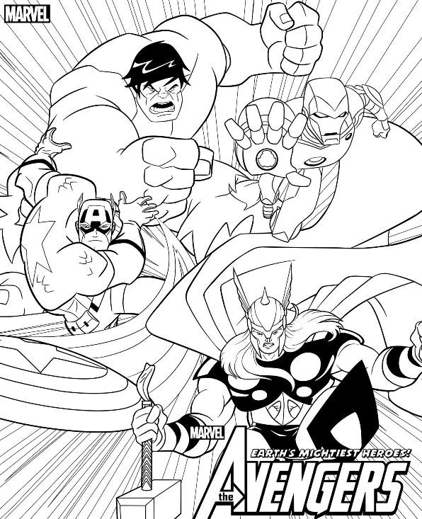 The Avengers Coloring Pages
 Kids n fun