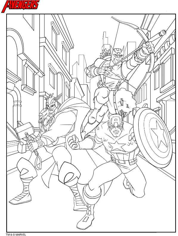 The Avengers Coloring Pages
 Kids n fun