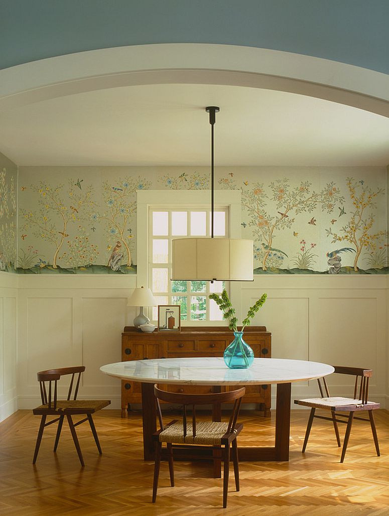 Best ideas about The Dining Room
. Save or Pin 27 Splendid Wallpaper Decorating Ideas for the Dining Room Now.