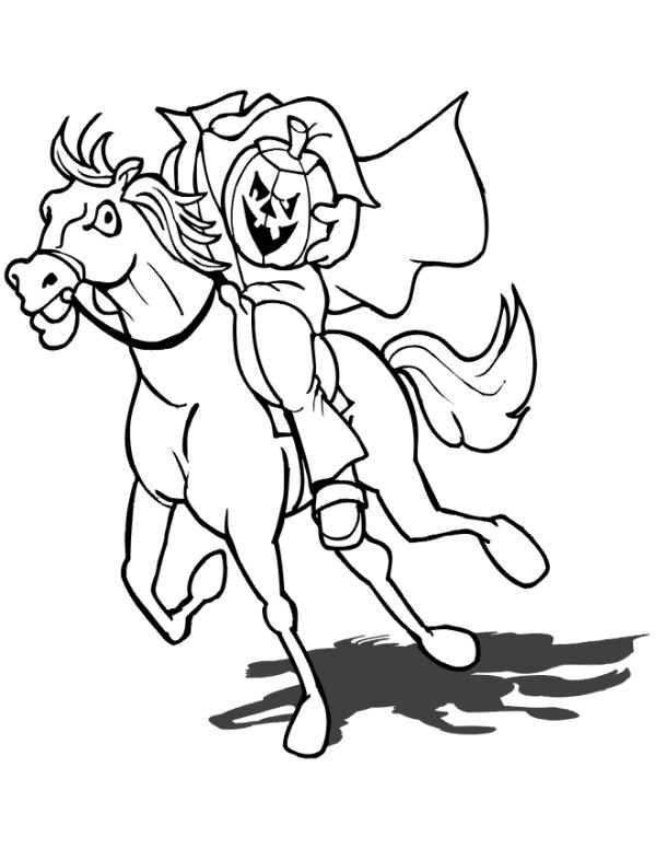 The Hollow Justice Coloring Pages For Boys
 Halloween Coloring Pages Headless Horseman Boys Coloring
