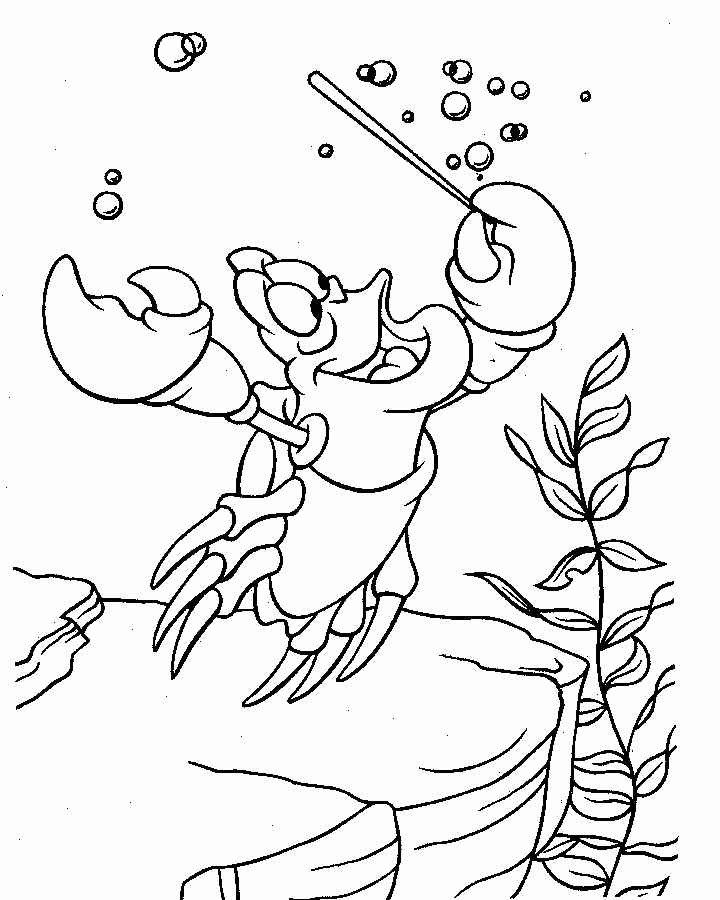 The Little Mermaid Coloring Pages
 sebastian little mermaid coloring pages printables