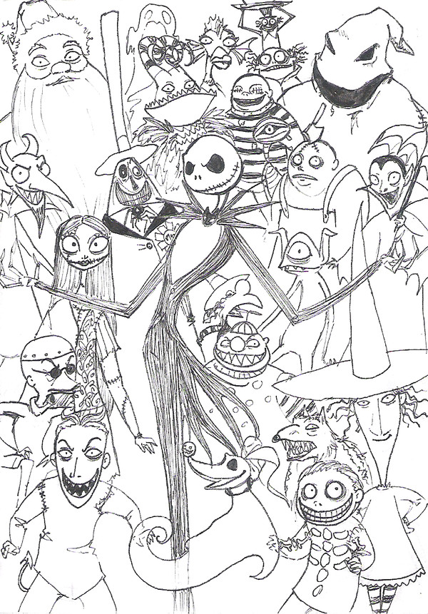 The Nightmare Before Christmas Coloring Pages
 Nightmare Before Christmas by hirokiro on DeviantArt