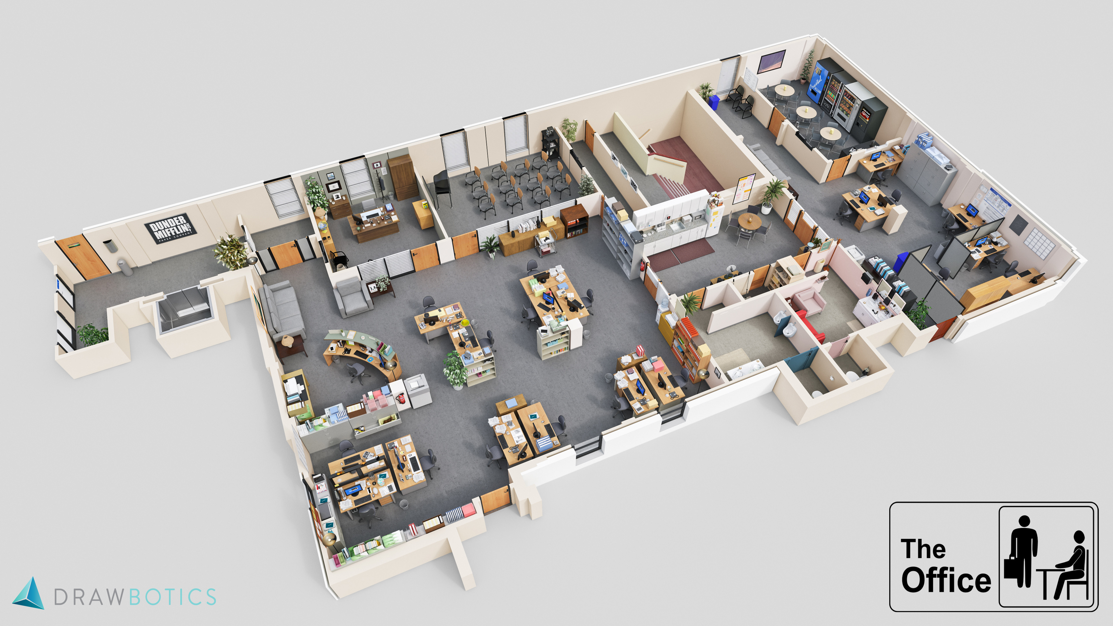 Best ideas about The Office Floor Plan
. Save or Pin Famous TV Shows Brought to Life with 3D plans Now.