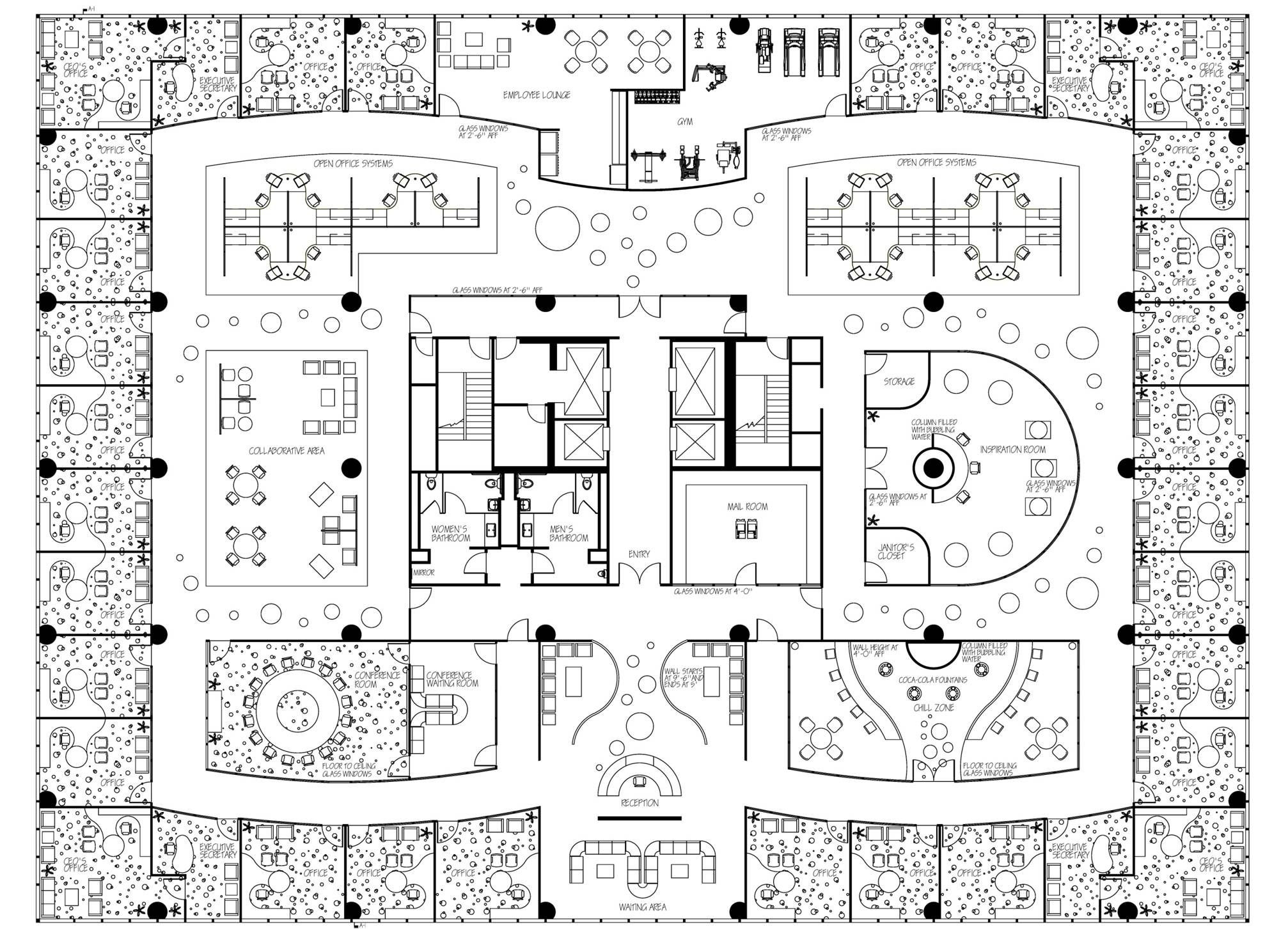 Best ideas about The Office Floor Plan
. Save or Pin Contemporary fice Coca Cola Executive fice By Nadine Now.