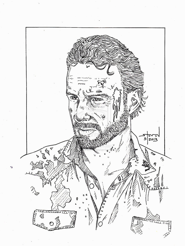 The Walking Dead Coloring Books
 Rick Grimes Walking Dead Coloring Pages Sketch Coloring Page