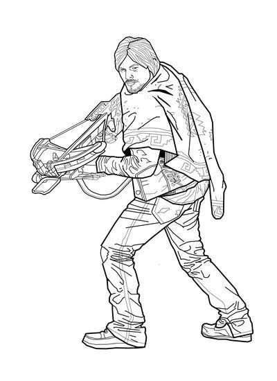 The Walking Dead Coloring Books
 Daryl Dixon coloring page The Walking Dead