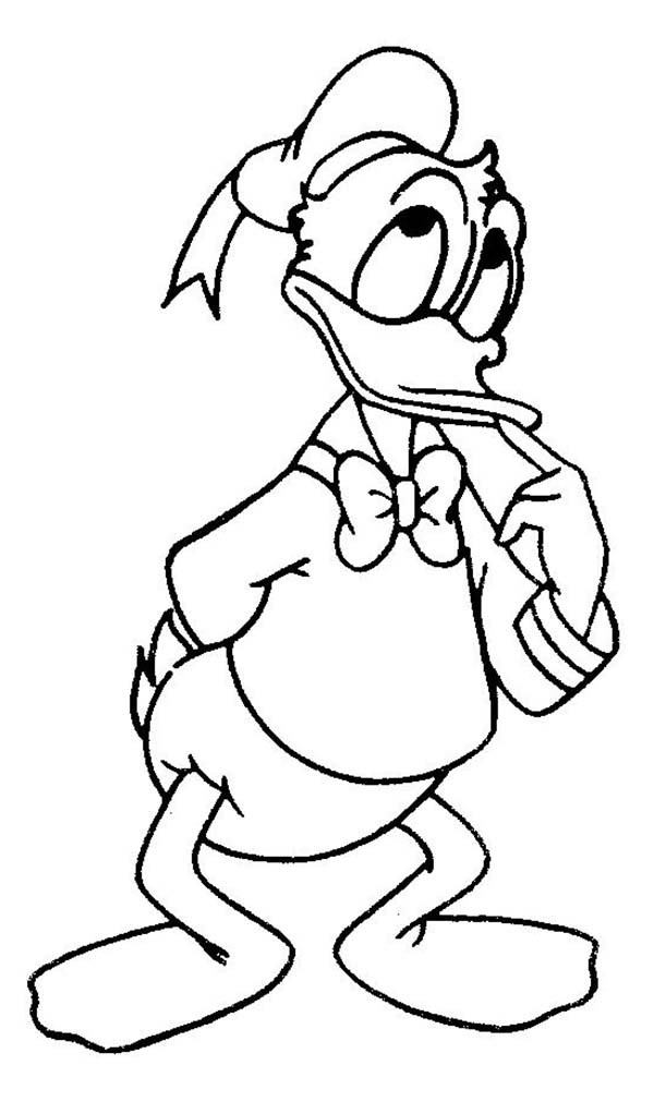 Thinking Of You Coloring Pages
 Donald Duck Thinking Coloring Pages NetArt