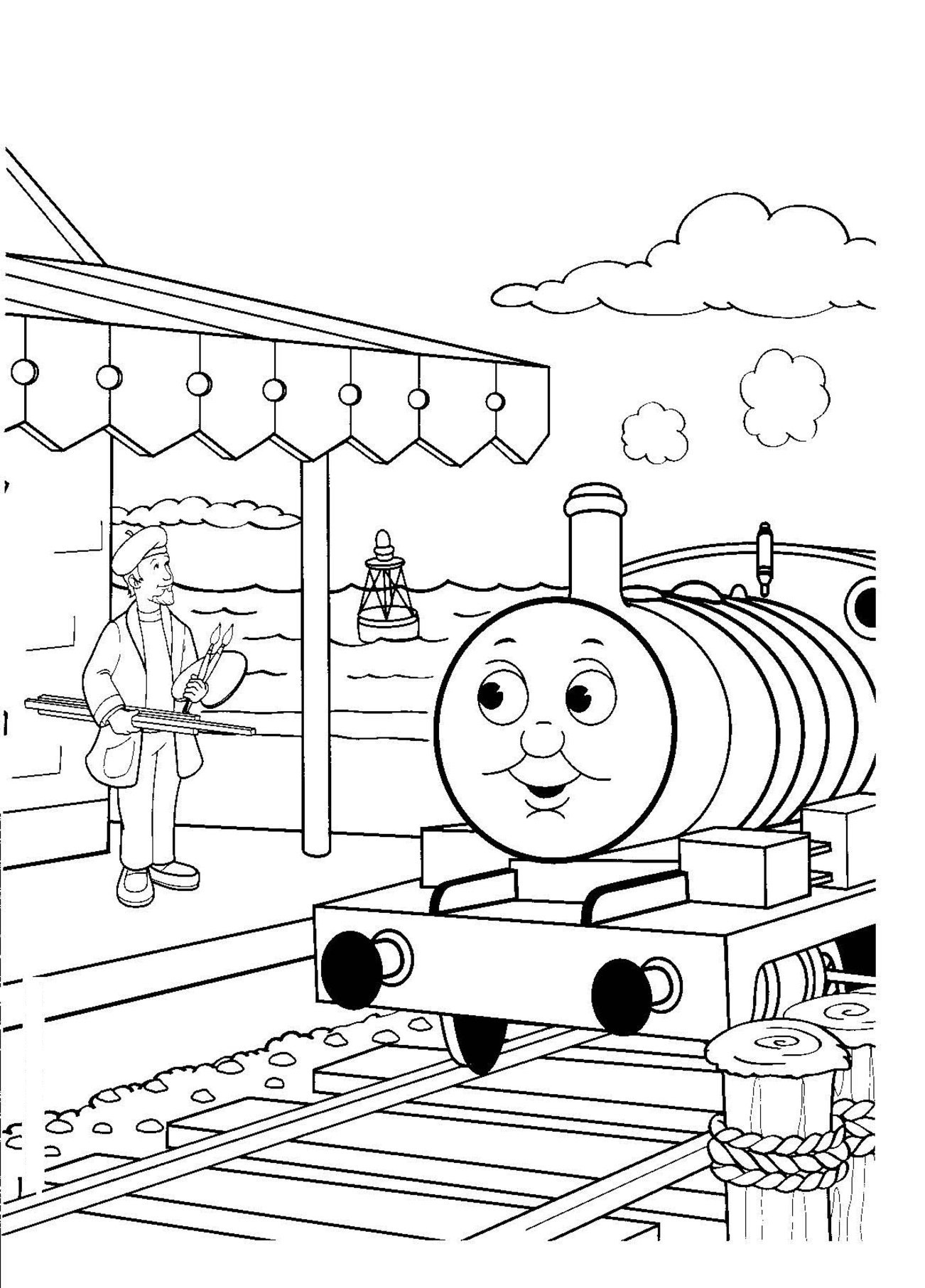 Thomas The Train Coloring Pages
 Free Printable Train Coloring Pages For Kids