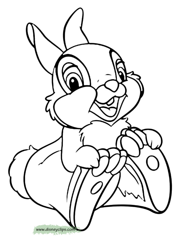 Thumper Coloring Pages
 Printable Thumper Coloring Pages