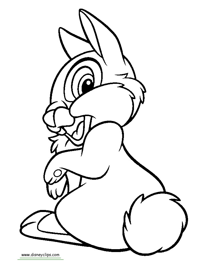 Thumper Coloring Pages
 Bambi Printable Coloring Pages