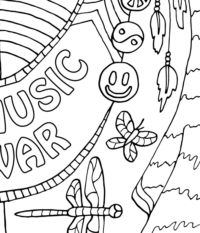 Tie Dye Coloring Pages
 Free coloring pages of tie dye