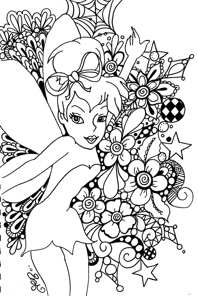 Tinker Bell Coloring Pages For Girls
 Free Printable Tinkerbell Coloring Pages For Kids