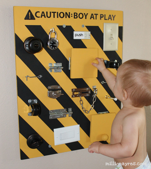 Toddler Busy Board DIY
 diy Busy Board for kids