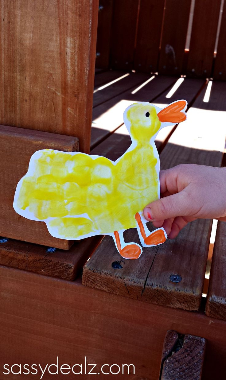 Toddler Craft Project
 Duck handprint craft for kids to make So cute Handprint