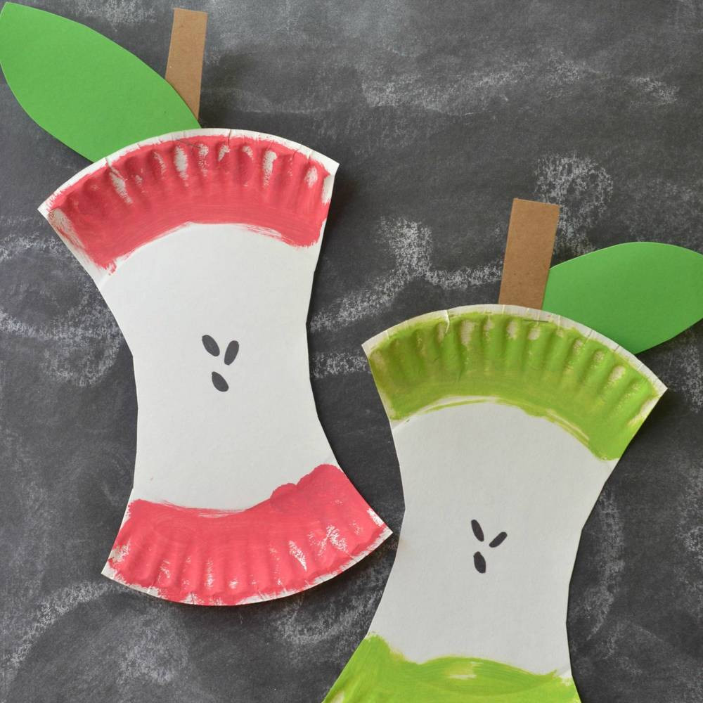 Toddler Craft Project
 Kids Craft Project Paper Plate Apple Core