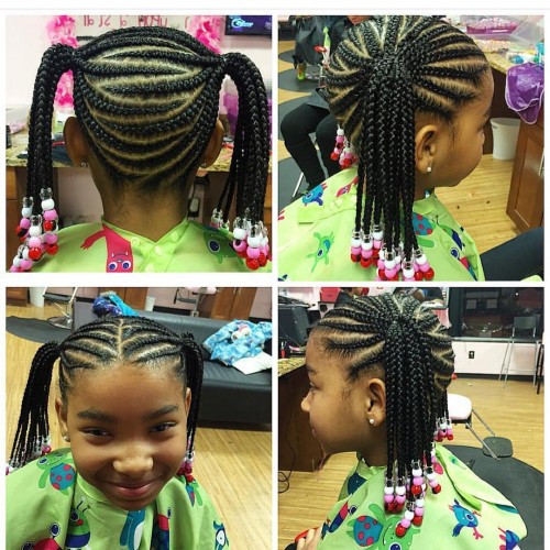 Toddler Girl Braid Hairstyles
 Toddler Braided Hairstyles With Beads For Black Kids
