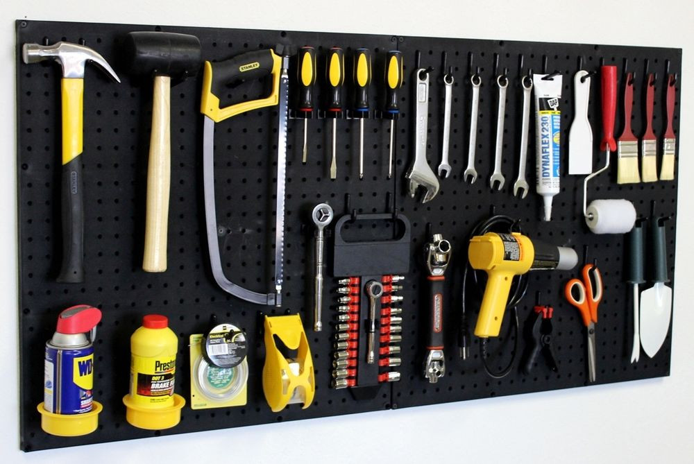 Best ideas about Tool Storage &amp; Organization
. Save or Pin Pegboard & Peg hooks Kit Garage Storage Tool Display Now.