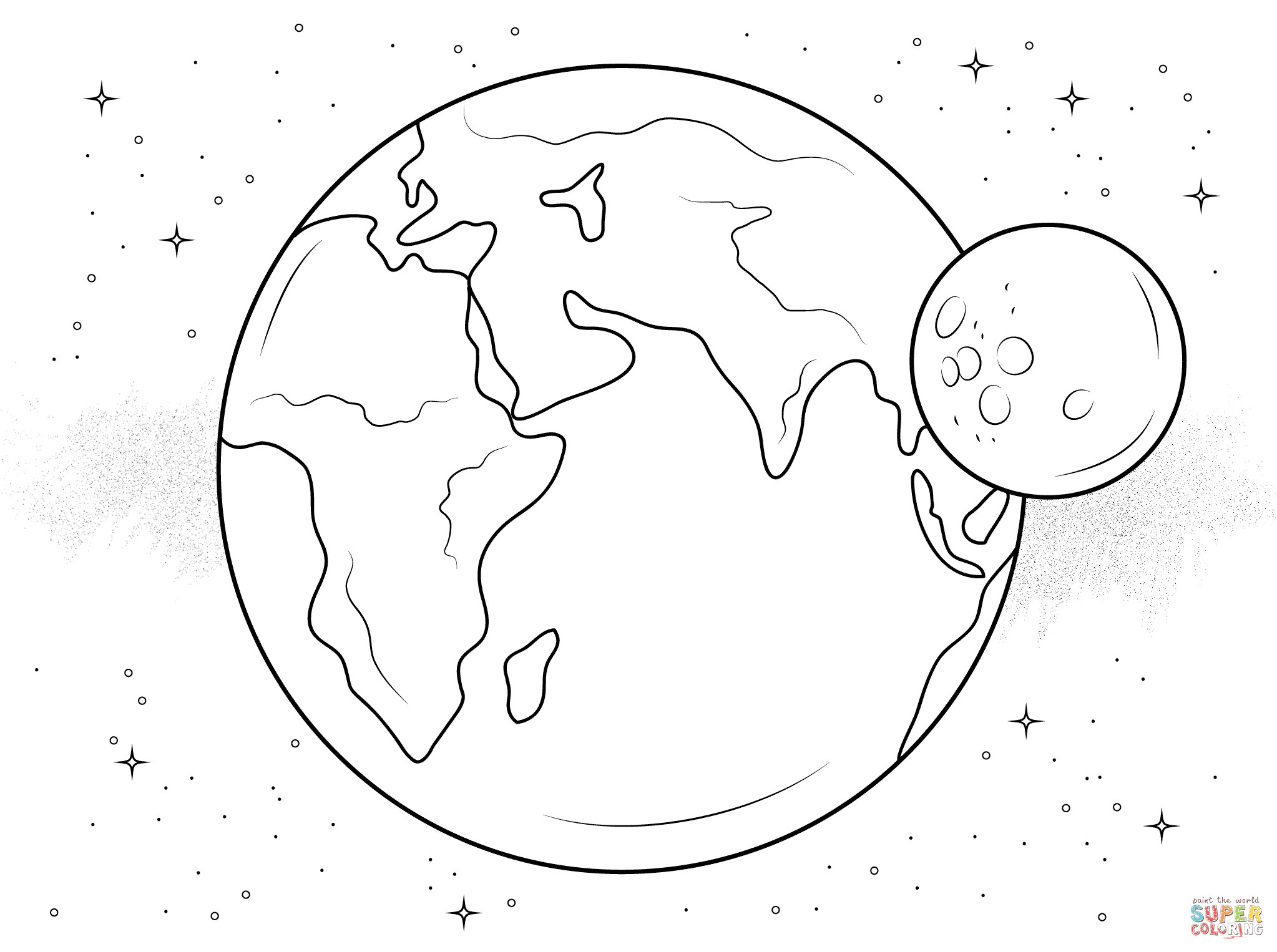 Best ideas about Total Eclipse Fun Fact Worksheets Coloring Sheets For Kids
. Save or Pin Earth and Moon coloring page Now.