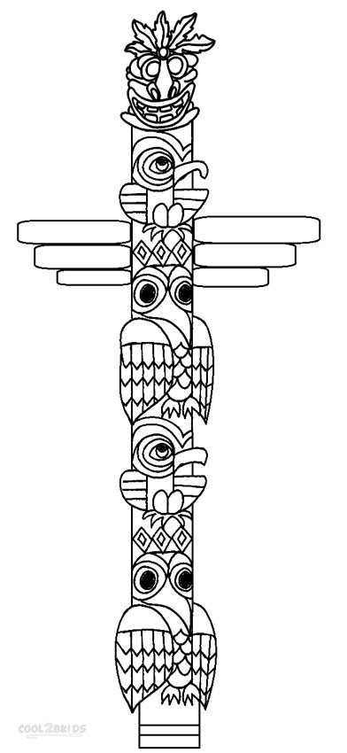 Totem Pole Coloring Sheets For Kids
 Printable Totem Pole Coloring Pages For Kids