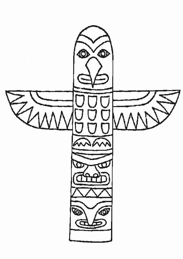 Totem Pole Coloring Sheets For Kids
 Totem Pole Coloring Page Coloring Home