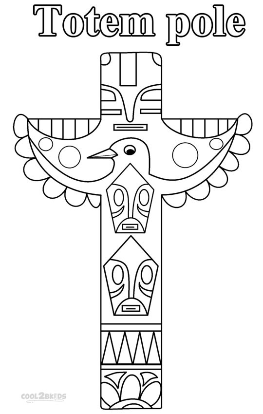 Totem Pole Coloring Sheets For Kids
 Totem Pole Coloring Pages Bestofcoloring