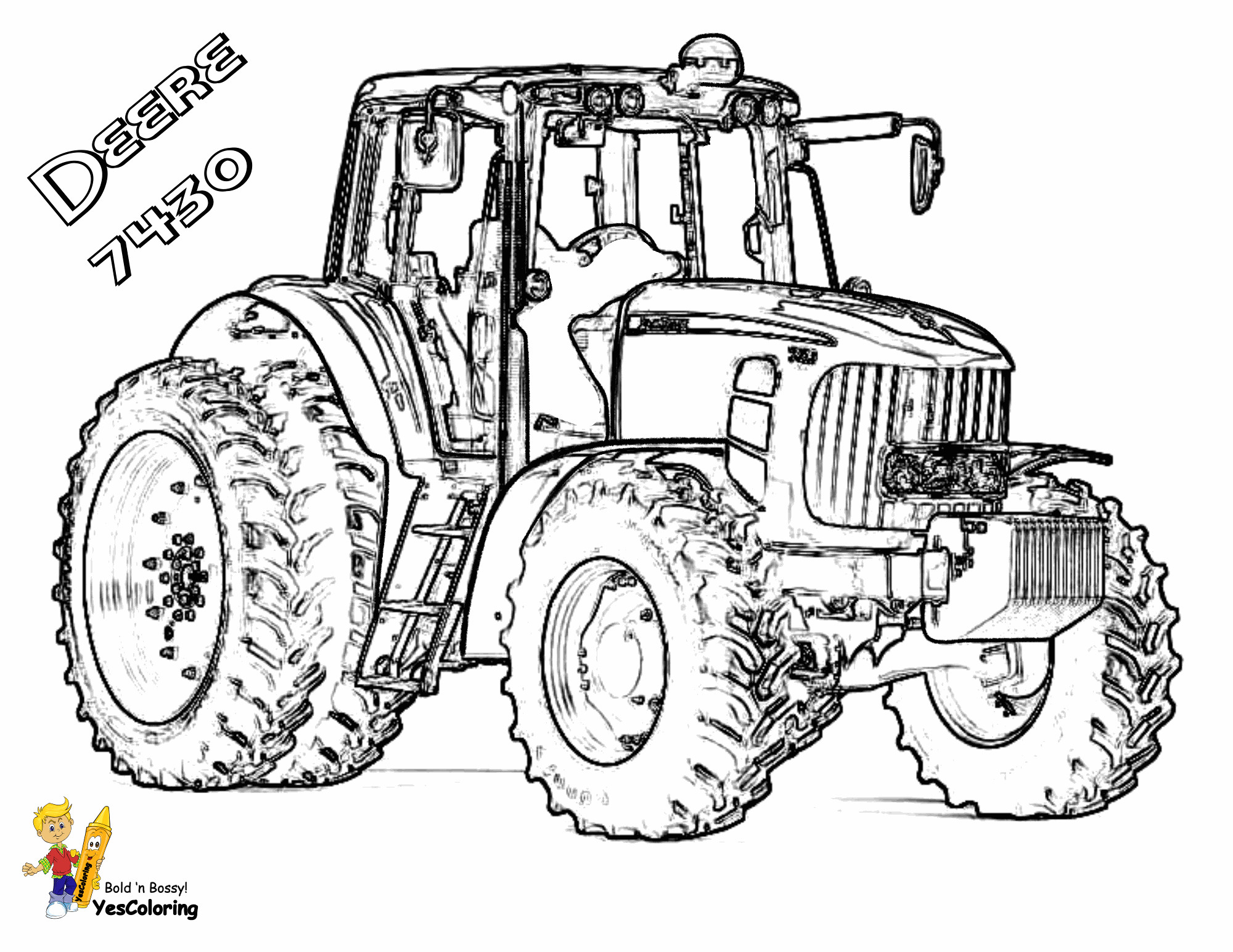 Tractors Coloring Book
 Daring John Deere Coloring Free John Deere