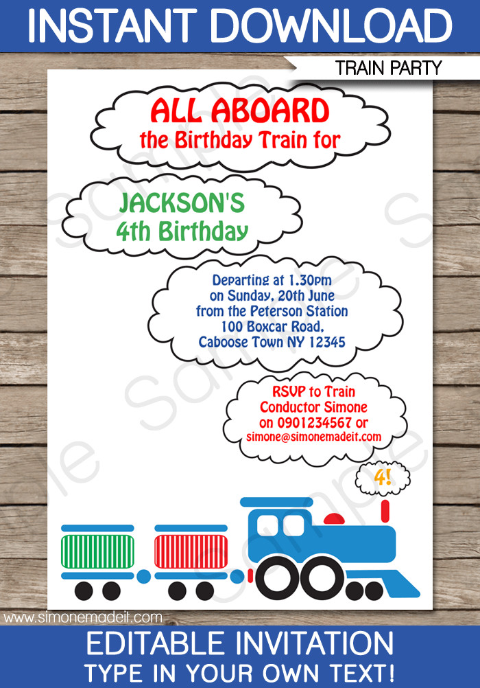 Best ideas about Train Birthday Party Invitations
. Save or Pin Train Party Invitations Template Now.