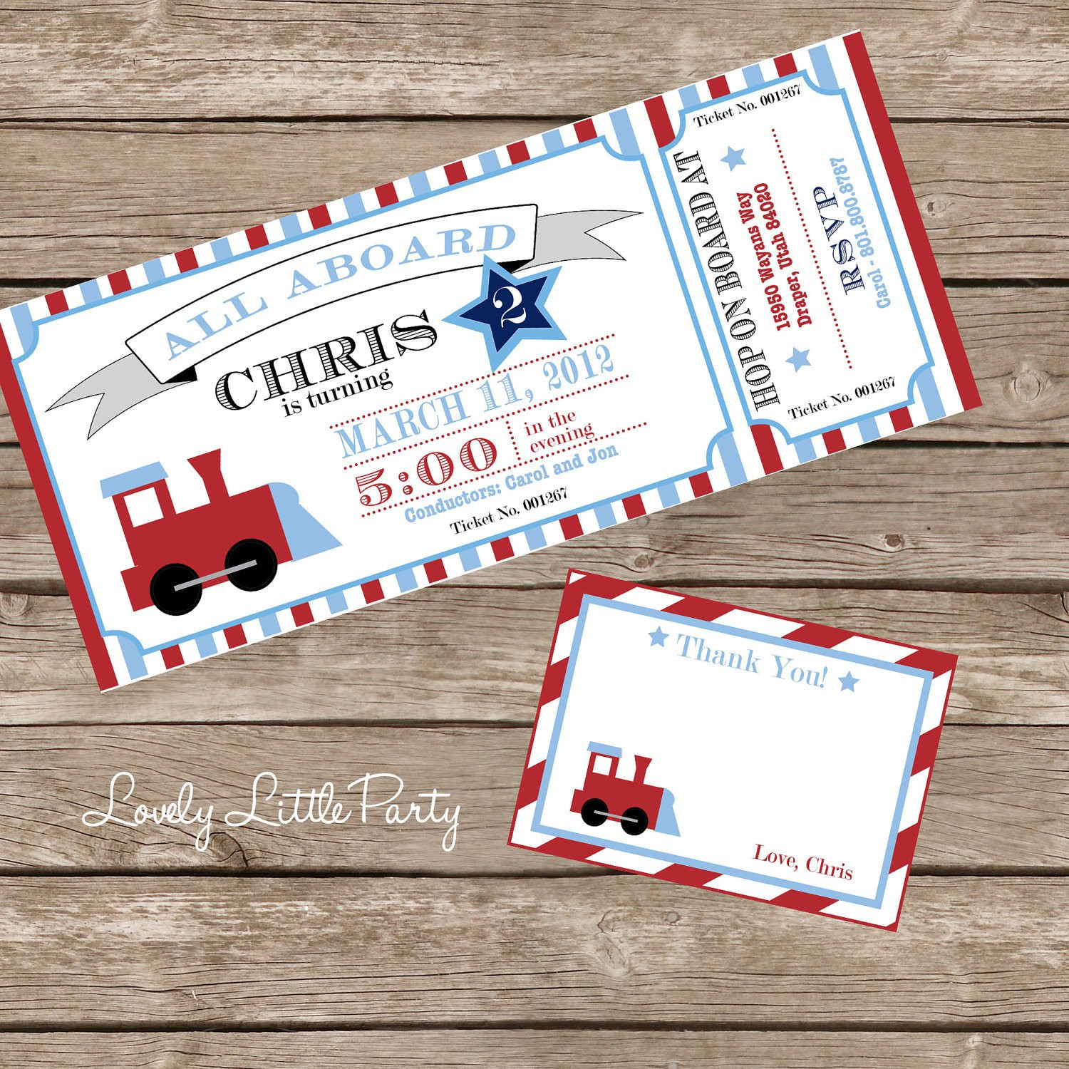 Best ideas about Train Birthday Party Invitations
. Save or Pin Train Birthday Invitation Kit DIY Printable Invite AND Thank Now.
