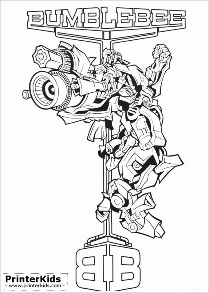 Transformers Coloring Pages Bumblebee
 30 Transformers Colouring Pages