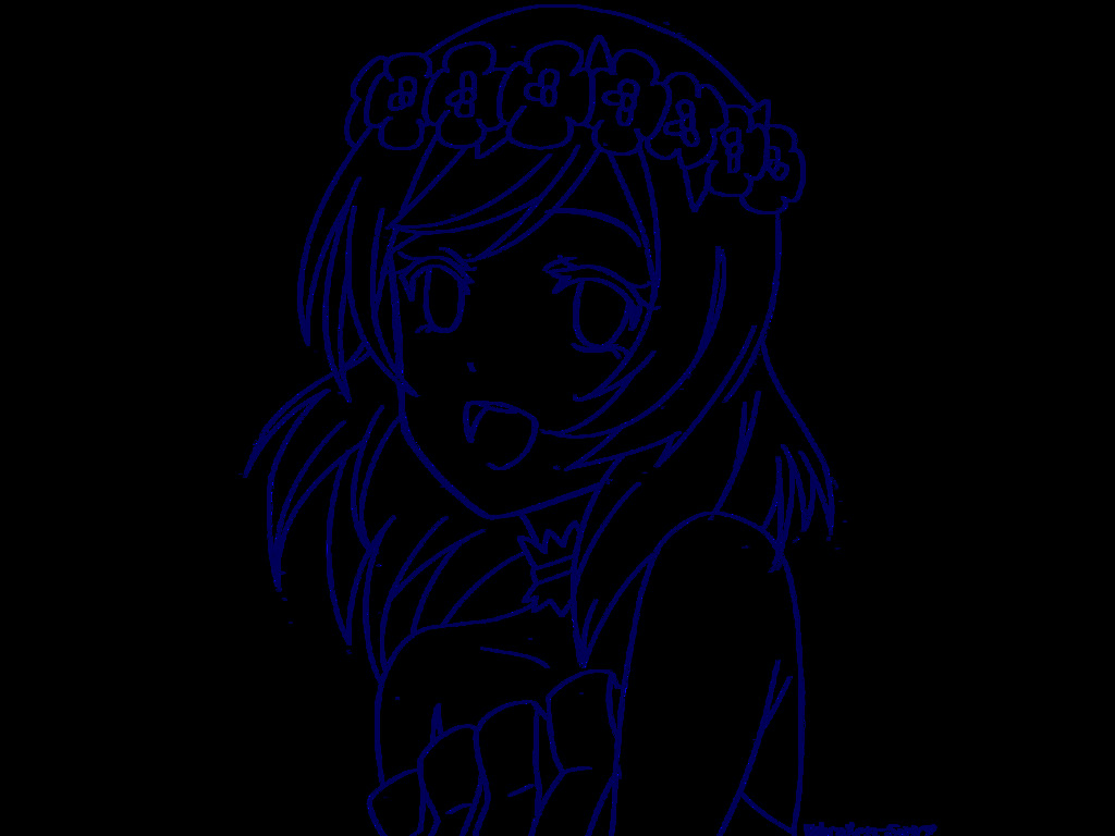 Transparent Coloring Pages
 Maki Nishikino Colouring Page Transparent Vers by