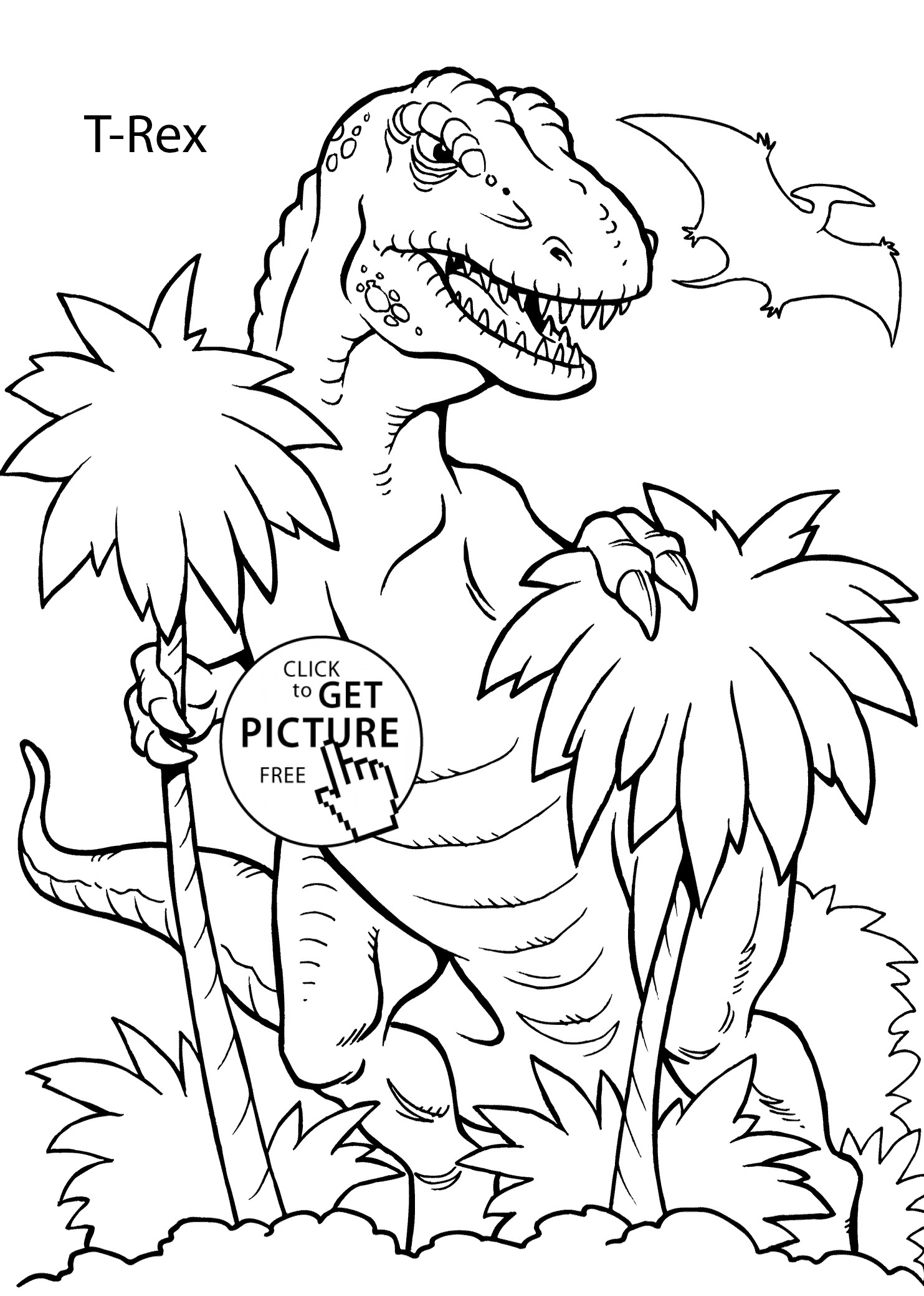 Trex Coloring Pages
 T Rex dinosaur coloring pages for kids printable free