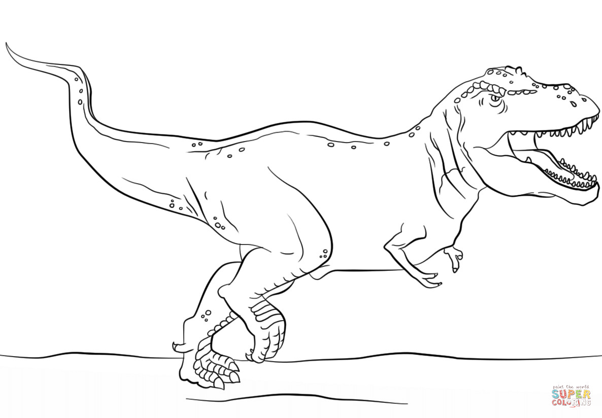 Trex Coloring Pages
 Jurassic Park T Rex coloring page
