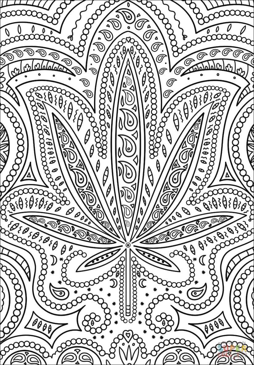 Trippy Coloring Book Pages
 Printable Marijuana Coloring Pages Gallery
