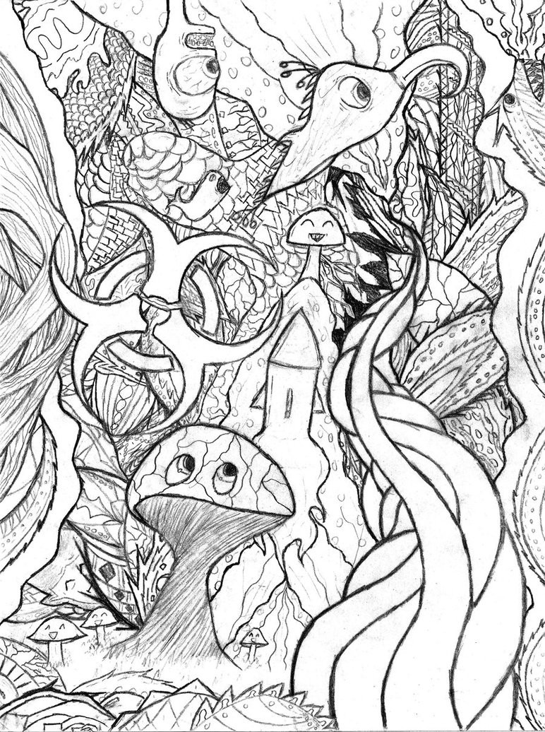 Trippy Coloring Book Pages
 Trippy Coloring Pages