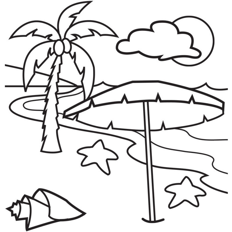 Tropical Coloring Book Pages
 Download Beach Coloring Pages
