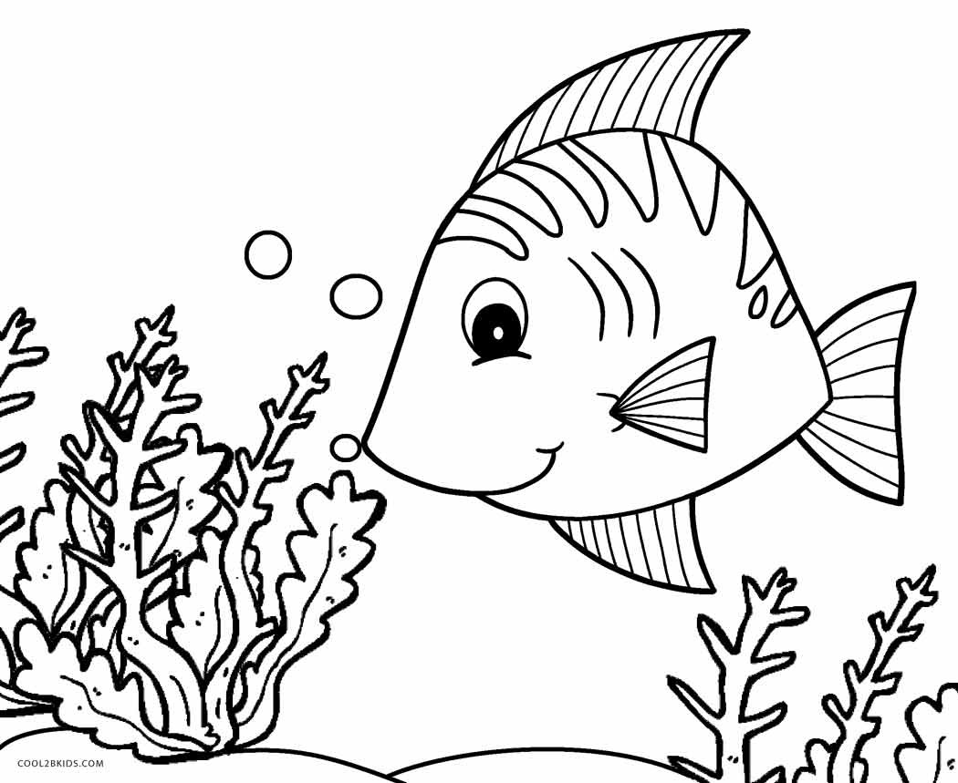 Раскраска рыбки для детей 5 6 лет