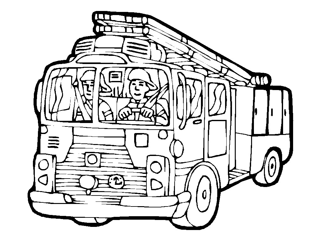 Trucks Coloring Pages For Kids
 Free Printable Fire Truck Coloring Pages For Kids