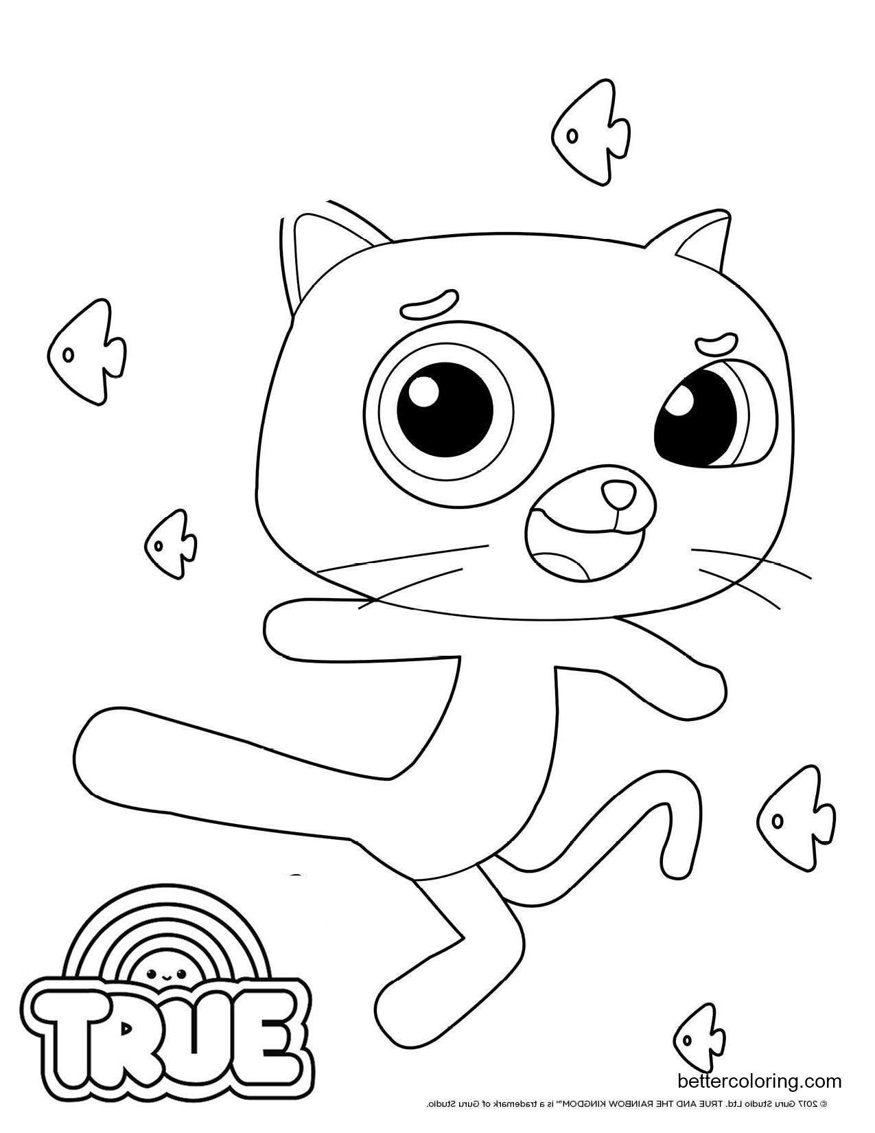 True And The Rainbow Kingdom Coloring Pages
 Cat Bartleby from True and the Rainbow Kingdom Coloring