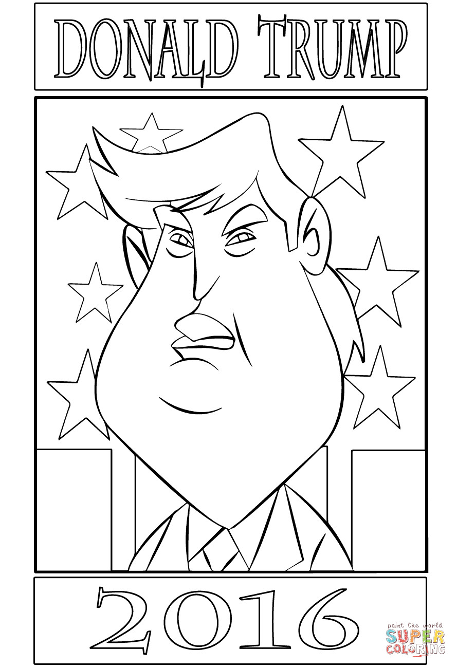 Trump Coloring Book
 Ausmalbild Donald Trump 2016