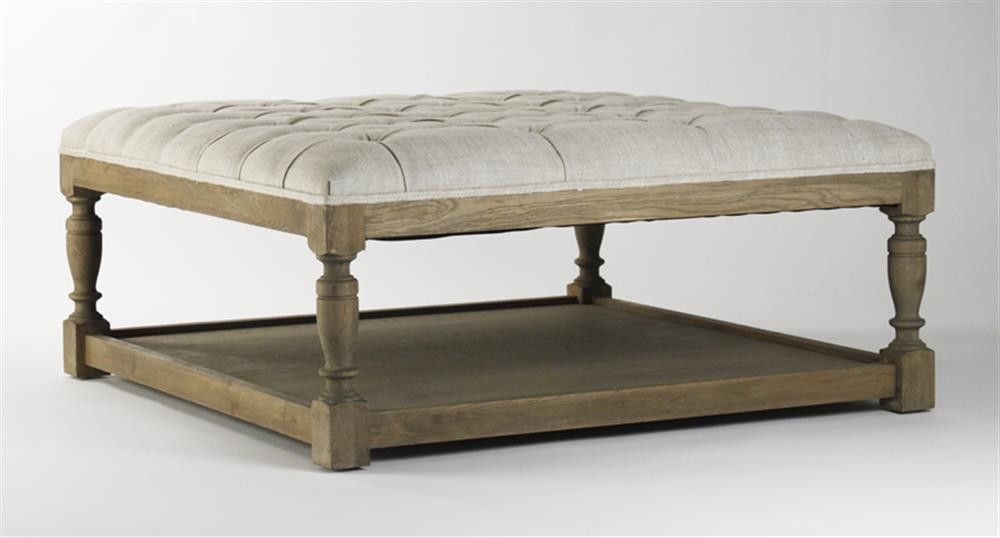 Best ideas about Tufted Ottoman Coffee Table
. Save or Pin Square Tufted Linen Natural Oak Coffee Table Ottoman Now.