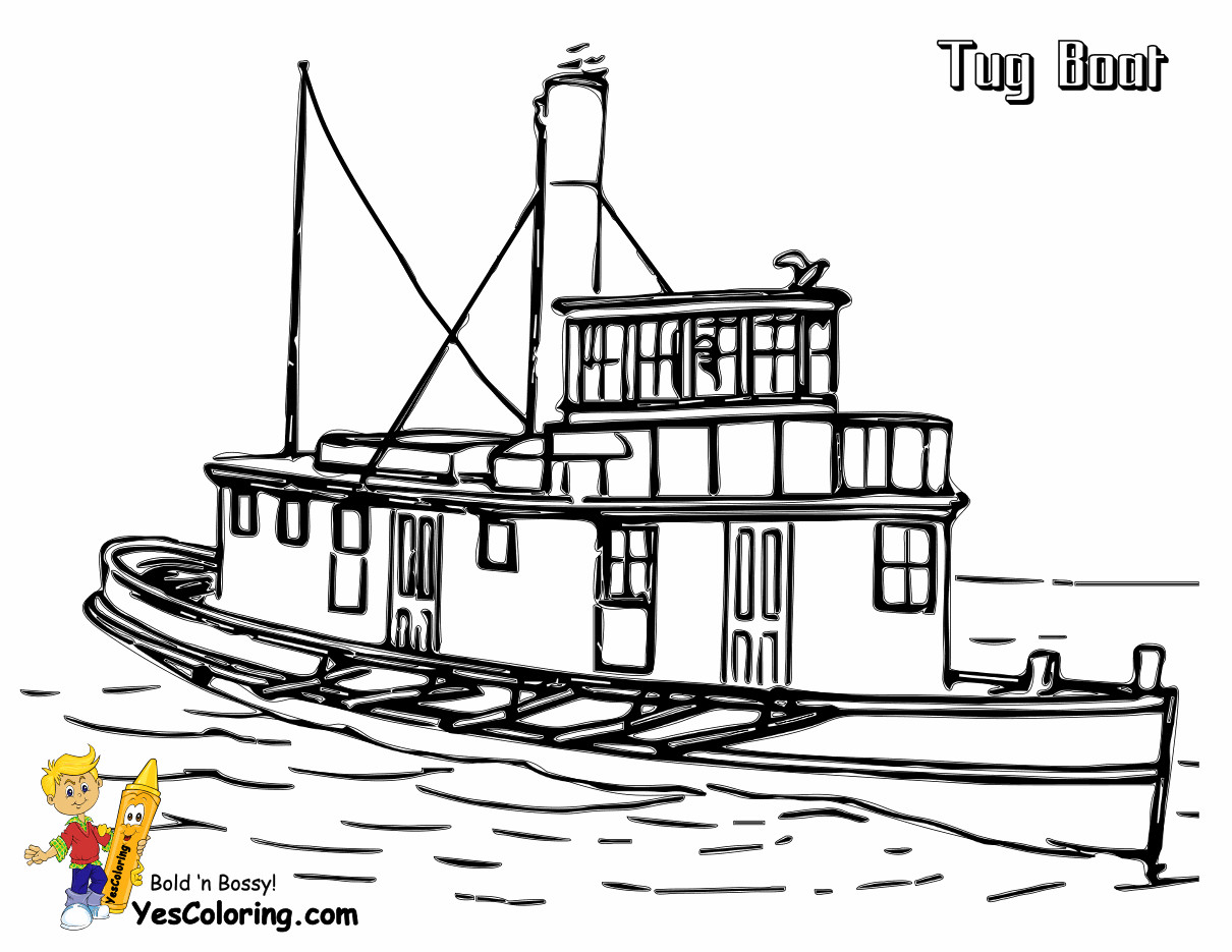 Tug Boat Coloring Sheets For Kids
 Mega Tanker Ship Printables SuperTankers Free