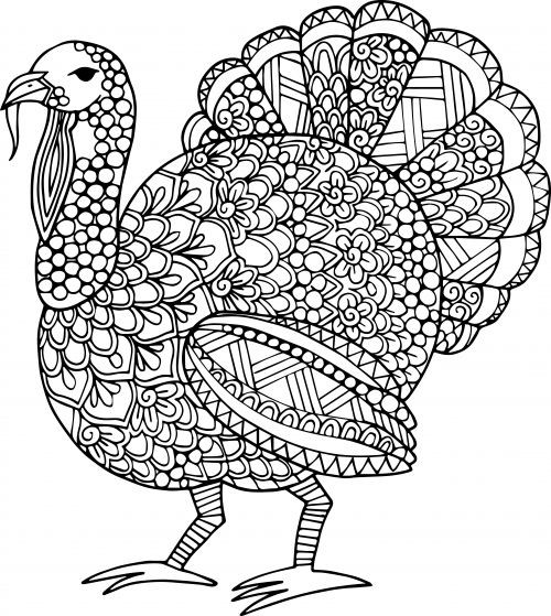 Turkey Coloring Pages For Adults
 Thanksgiving Coloring Pages For Adults