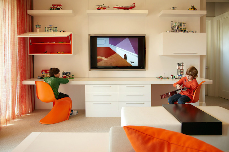 Best ideas about Tv For Kids Room
. Save or Pin Kids d Desk Contemporary boy s room B and G Design Now.