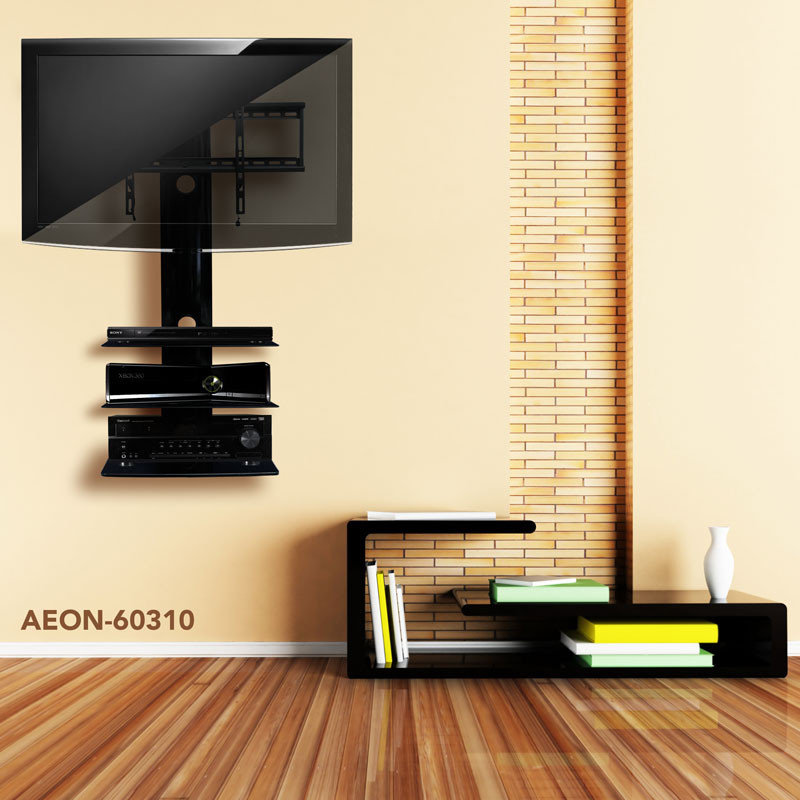 Best ideas about Tv Stand Wall Mount
. Save or Pin TV Wall Mount With Three Shelves TV Mounts Now.